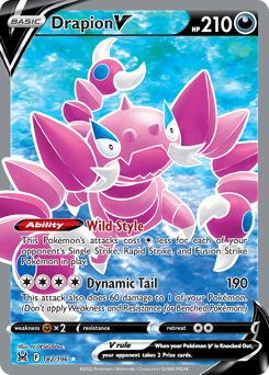 Drapion V z edície Lost Origin, karta č.182
