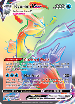 Kyurem VMAX z edície Lost Origin, karta č.197