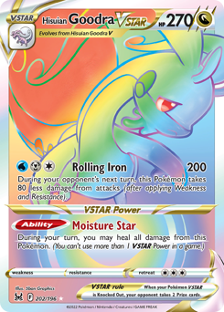 Hisuian Goodra VSTAR z edície Lost Origin, karta č.202