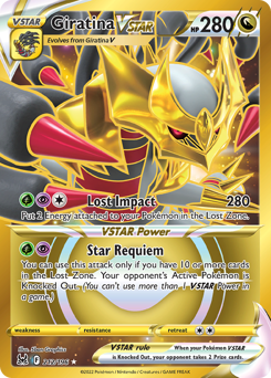 Giratina VSTAR z edície Lost Origin, karta č.212