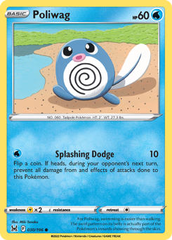 Poliwag z edície Lost Origin, karta č.30