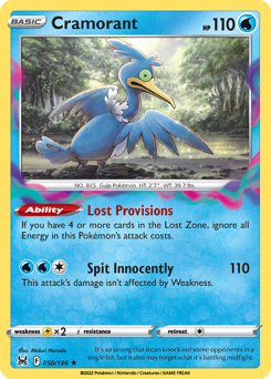Cramorant z edície Lost Origin, karta č.50