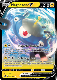 Magnezone V z edície Lost Origin, karta č.56