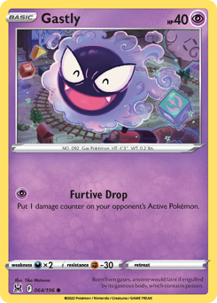 Gastly z edície Lost Origin, karta č.64