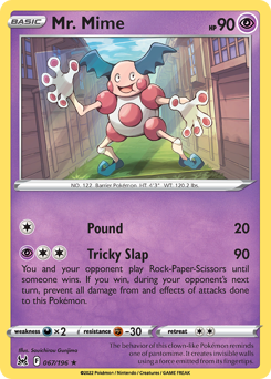 Mr. Mime z edície Lost Origin, karta č.67
