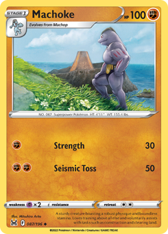 Machoke z edície Lost Origin, karta č.87