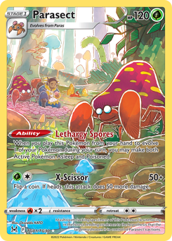 Parasect z edície Lost Origin Trainer Gallery, karta č.TG01