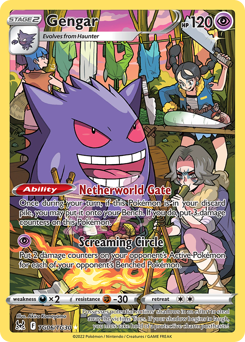 Gengar z edície Lost Origin Trainer Gallery, karta č.TG06