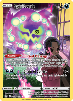 Spiritomb z edície Lost Origin Trainer Gallery, karta č.TG09