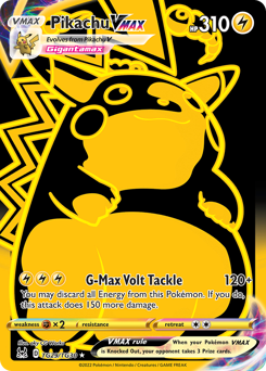 Pikachu VMAX z edície Lost Origin Trainer Gallery, karta č.TG29