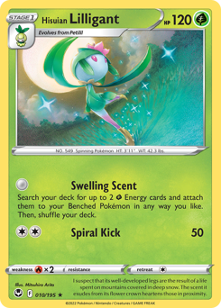 Hisuian Lilligant z edície Silver Tempest, karta č.10