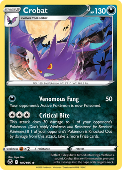 Crobat z edície Silver Tempest, karta č.105