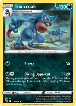 Toxicroak z edície Silver Tempest, karta č.110