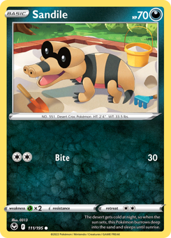 Sandile z edície Silver Tempest, karta č.111
