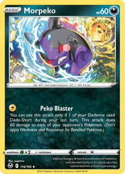 Morpeko z edície Silver Tempest, karta č.116