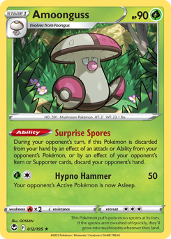 Amoonguss z edície Silver Tempest, karta č.12
