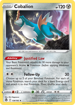 Cobalion z edície Silver Tempest, karta č.126
