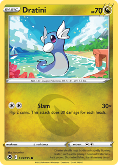 Dratini z edície Silver Tempest, karta č.129