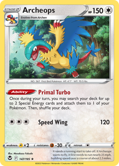 Archeops z edície Silver Tempest, karta č.147