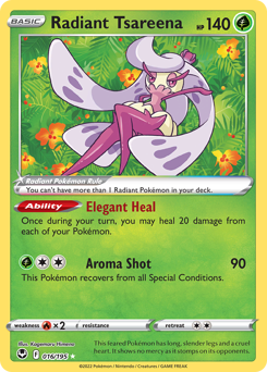 Radiant Tsareena z edície Silver Tempest, karta č.16