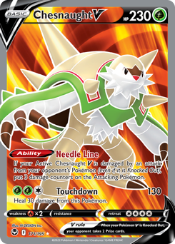 Chesnaught V z edície Silver Tempest, karta č.171