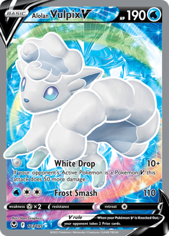 Alolan Vulpix V z edície Silver Tempest, karta č.173