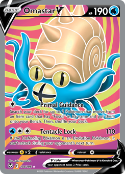 Omastar V z edície Silver Tempest, karta č.174