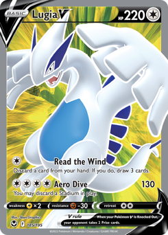 Lugia V z edície Silver Tempest, karta č.185