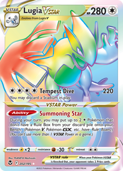 Lugia VSTAR z edície Silver Tempest, karta č.202