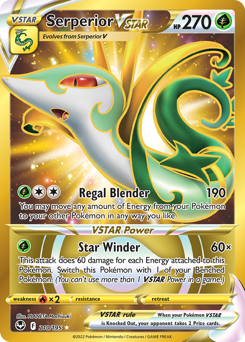 Serperior VSTAR z edície Silver Tempest, karta č.210