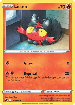 Litten z edície Silver Tempest, karta č.30