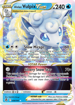 Alolan Vulpix VSTAR z edície Silver Tempest, karta č.34