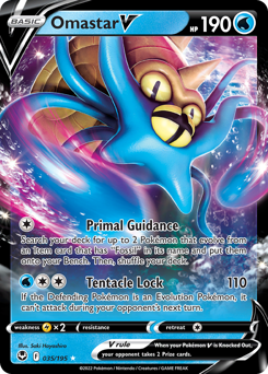 Omastar V z edície Silver Tempest, karta č.35