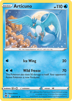 Articuno z edície Silver Tempest, karta č.36