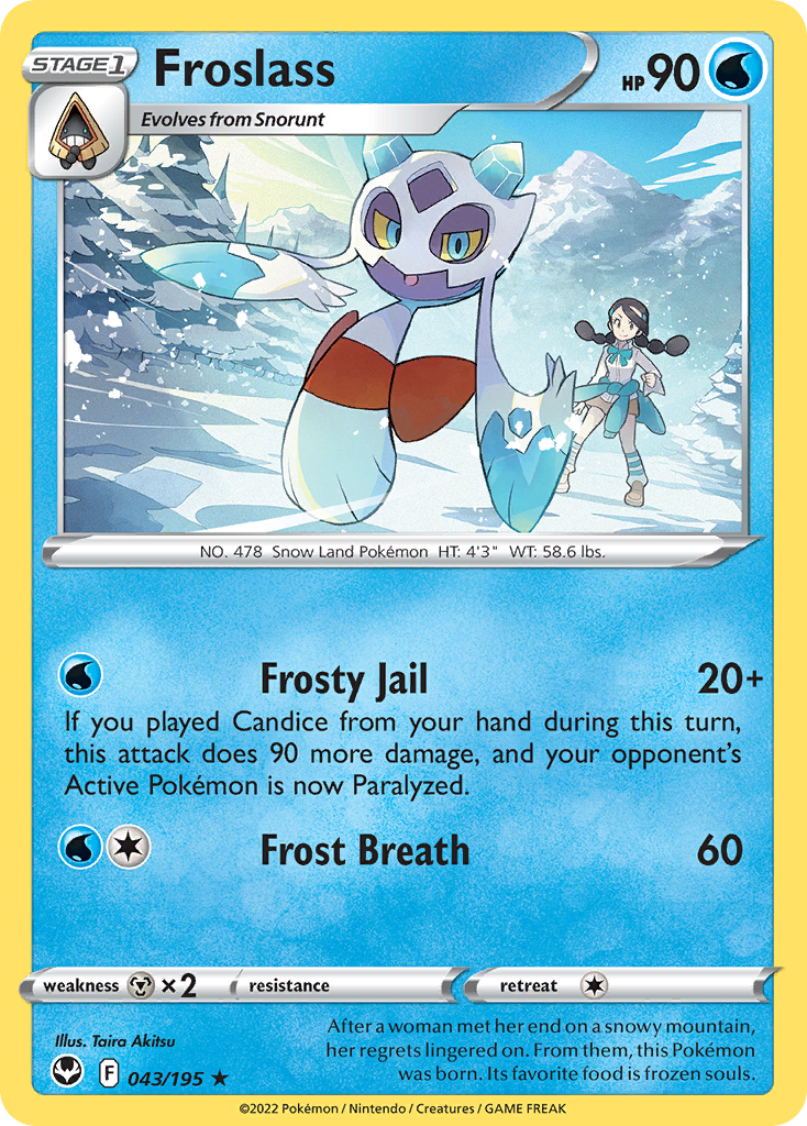 Froslass z edície Silver Tempest, karta č.43