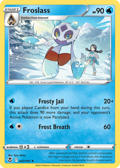 Froslass z edície Silver Tempest, karta č.43