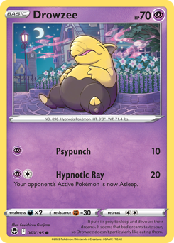 Drowzee z edície Silver Tempest, karta č.60