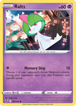 Ralts z edície Silver Tempest, karta č.67