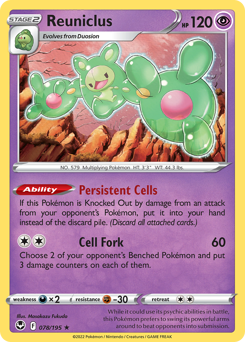 Reuniclus z edície Silver Tempest, karta č.78