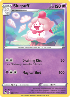 Slurpuff z edície Silver Tempest, karta č.84