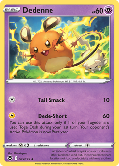 Dedenne z edície Silver Tempest, karta č.85