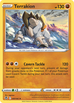 Terrakion z edície Silver Tempest, karta č.97