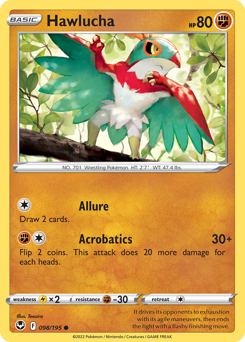 Hawlucha z edície Silver Tempest, karta č.98
