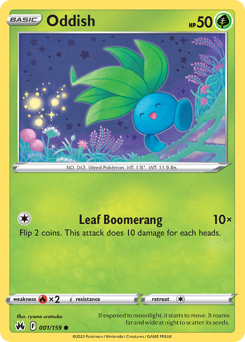 Oddish z edície Crown Zenith, karta č.1