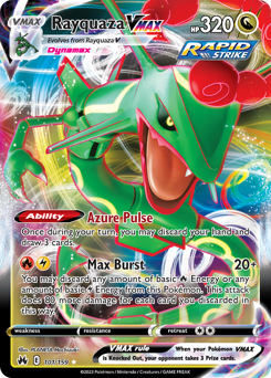 Rayquaza VMAX z edície Crown Zenith, karta č.101
