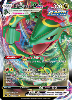Rayquaza VMAX z edície Crown Zenith, karta č.102