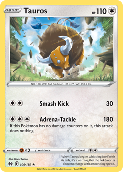 Tauros z edície Crown Zenith, karta č.106