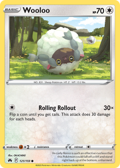 Wooloo z edície Crown Zenith, karta č.121