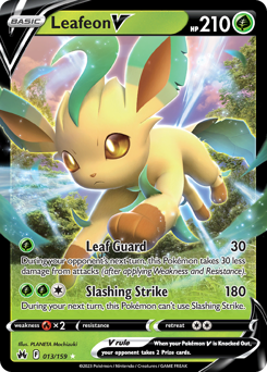 Leafeon V z edície Crown Zenith, karta č.13