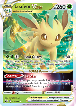 Leafeon VSTAR z edície Crown Zenith, karta č.14